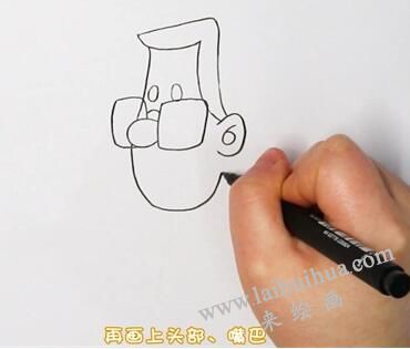 小頭爸爸簡(jiǎn)筆畫畫法步驟01