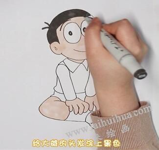 大雄簡筆畫畫法步驟03