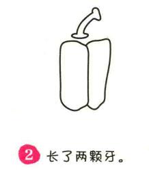 青椒簡筆畫畫法步驟02