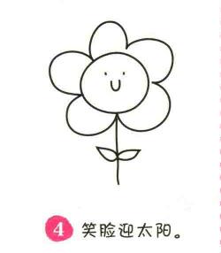 太陽(yáng)花簡(jiǎn)筆畫畫法步驟04