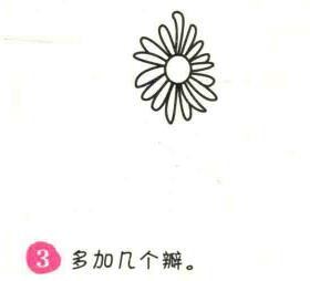 菊花簡筆畫畫法步驟03