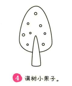 果樹簡筆畫畫法步驟04