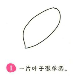 樹葉簡筆畫畫法步驟01