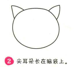 老虎簡筆畫畫法步驟02