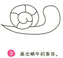 蝸牛簡筆畫畫法步驟03