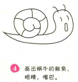 蝸牛簡筆畫畫法步驟04