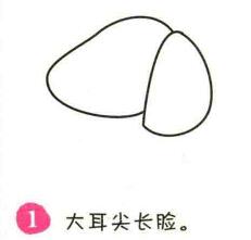 小狗簡筆畫畫法步驟01