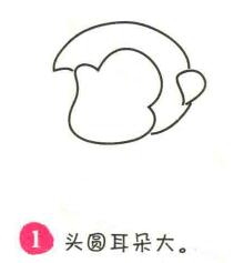 猴子簡筆畫畫法步驟01