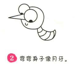 蚊子簡(jiǎn)筆畫(huà)畫(huà)法步驟02