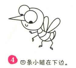 蚊子簡(jiǎn)筆畫(huà)畫(huà)法步驟04