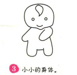 嬰兒簡筆畫畫法步驟03