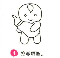 嬰兒簡筆畫畫法步驟04