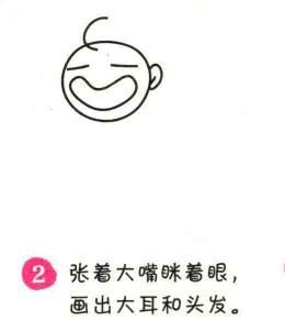 男孩簡筆畫畫法步驟02