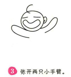 男孩簡筆畫畫法步驟03