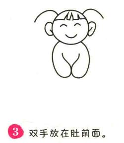 女孩簡(jiǎn)筆畫(huà)畫(huà)法步驟03