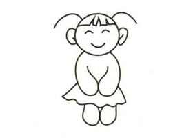 女孩簡筆畫
