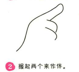 人物手指簡筆畫畫法步驟02