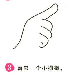 人物手指簡筆畫畫法步驟03
