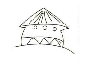 草屋簡(jiǎn)筆畫