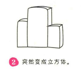 高樓簡(jiǎn)筆畫(huà)畫(huà)法步驟02