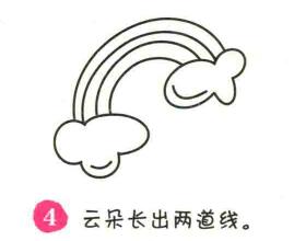 彩虹簡筆畫畫法步驟04