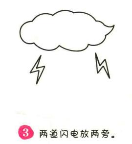 閃電簡(jiǎn)筆畫畫法步驟03