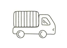 箱式貨車簡筆畫