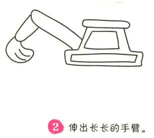 工程車簡(jiǎn)筆畫畫法步驟02