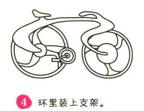 自行車簡筆畫畫法步驟04