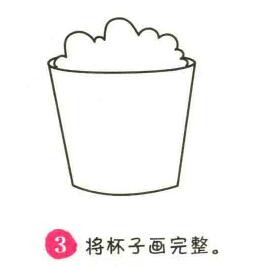 爆米花簡(jiǎn)筆畫畫法步驟03