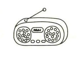 收音機簡筆畫
