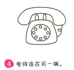電話簡筆畫畫法步驟04