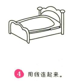 床簡(jiǎn)筆畫(huà)畫(huà)法步驟04
