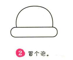 帽子簡筆畫畫法步驟02