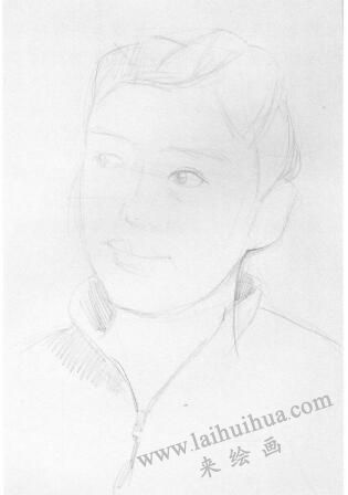 素描肖像畫步驟分解一01