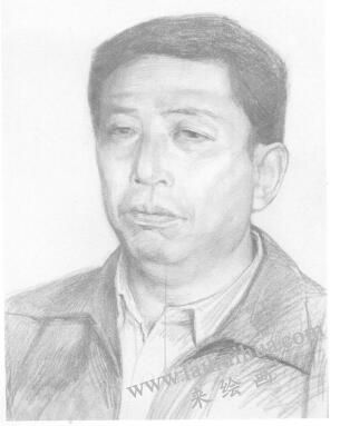 素描肖像畫步驟分解三（中年男子）03