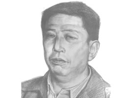 素描肖像畫步驟分解三（中年男子）