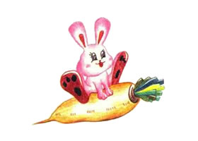 兔子色鉛筆簡筆畫（二）
