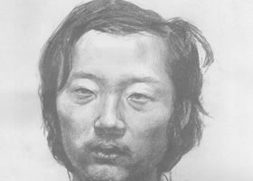 中年男子素描肖像畫(huà)作品（一）