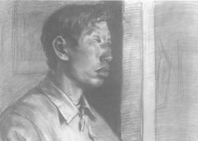 中年男子素描肖像畫(huà)作品（三）