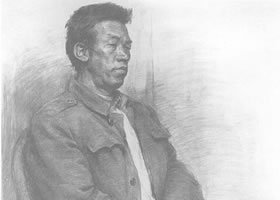 中年男子素描肖像畫(huà)作品（五）