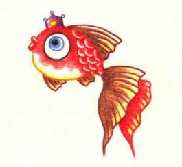 金魚色鉛筆畫畫法步驟06