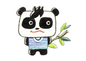大熊貓色鉛筆簡筆畫