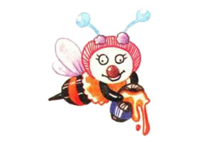 蜜蜂色鉛筆簡筆畫