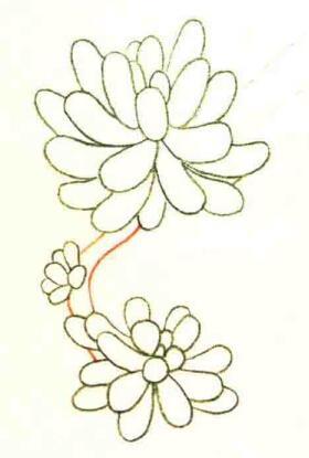 乙女心色鉛筆簡(jiǎn)筆畫(huà)畫(huà)法步驟02