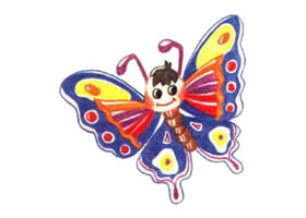 蝴蝶色鉛筆簡(jiǎn)筆畫(huà)