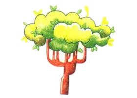 大樹色鉛筆簡筆畫