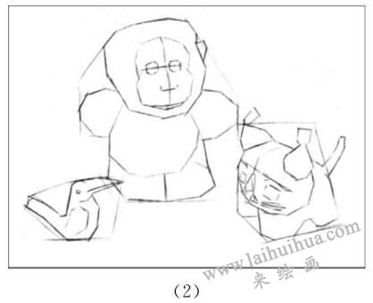 玩具組合的畫(huà)法步驟02