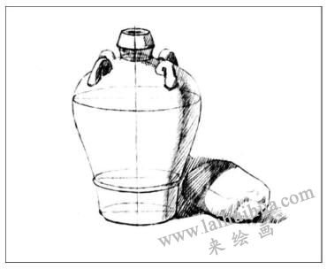 瓷瓶與土豆的畫法步驟02