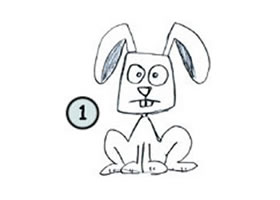 兔子簡筆畫作品圖片（六）